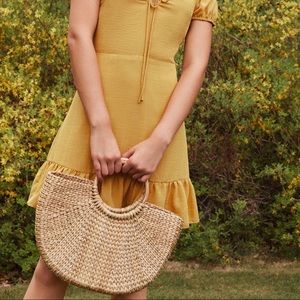 Urban Outfitters Half Moon Straw Tote